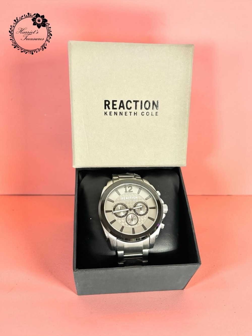 Reaction Kenneth Cole Silver-Tone Chronograph Watch